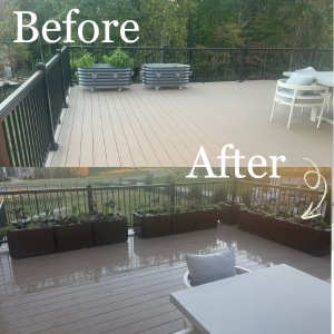 Before and after patio